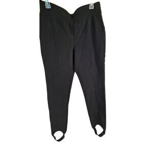 Chicos women black elastic 90s style inspired Leggings Pants Size Medium